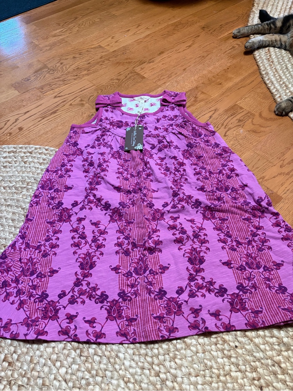 Matilda Jane Pink and Purple Floral Casual Girls Dress
